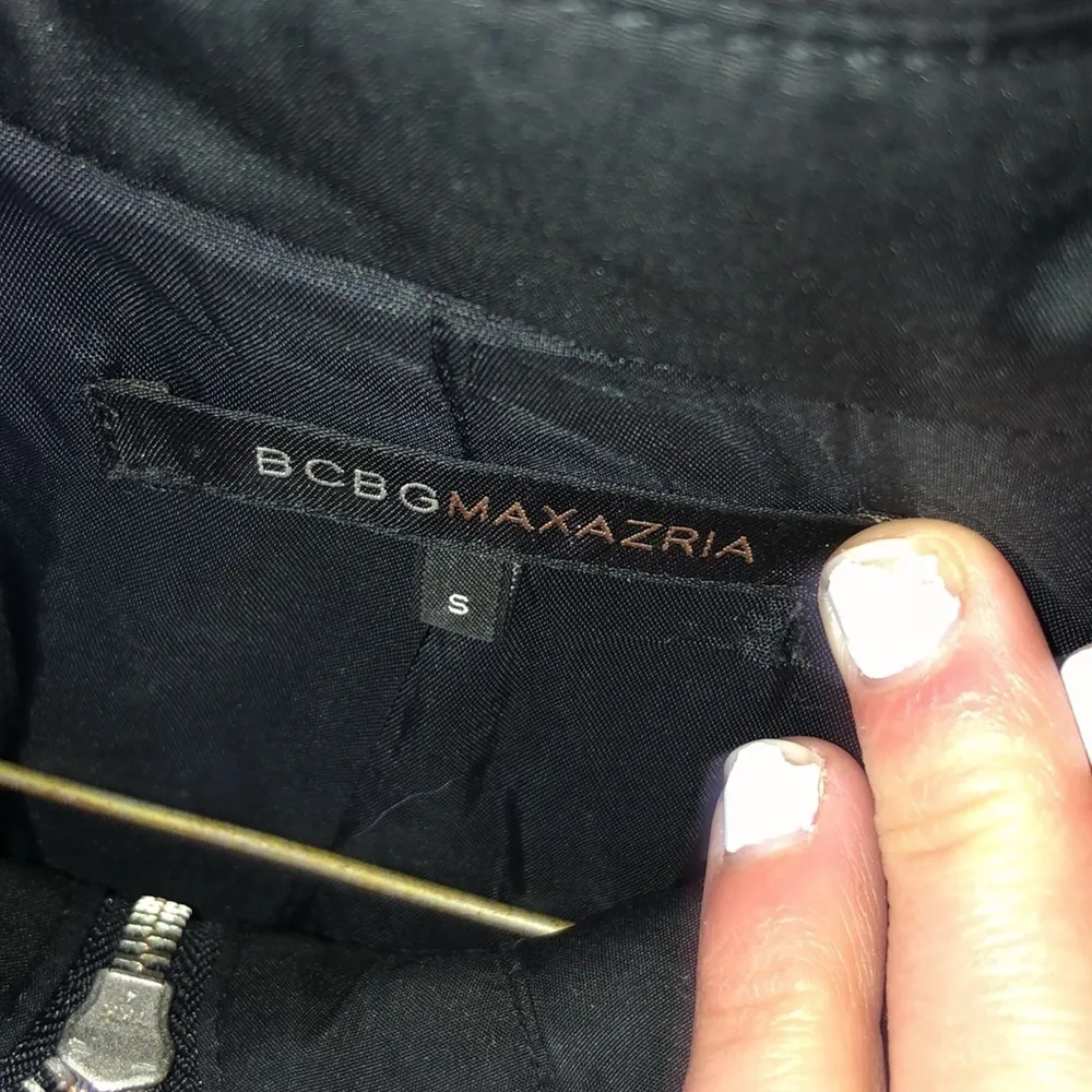 BCBGMaxAzria Long black quilted puffer coat womens trench coat winter co…​ - Image 5