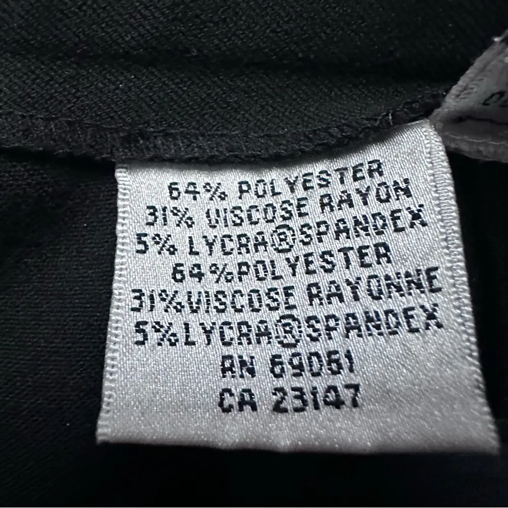 Talbots Petites Stretch Black Straight-Leg Pants Zip Front Pockets Size 8P - Image 8