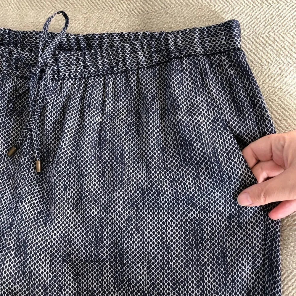 Eileen Fisher Pull On Silk Blend Pants Navy PL - Image 5