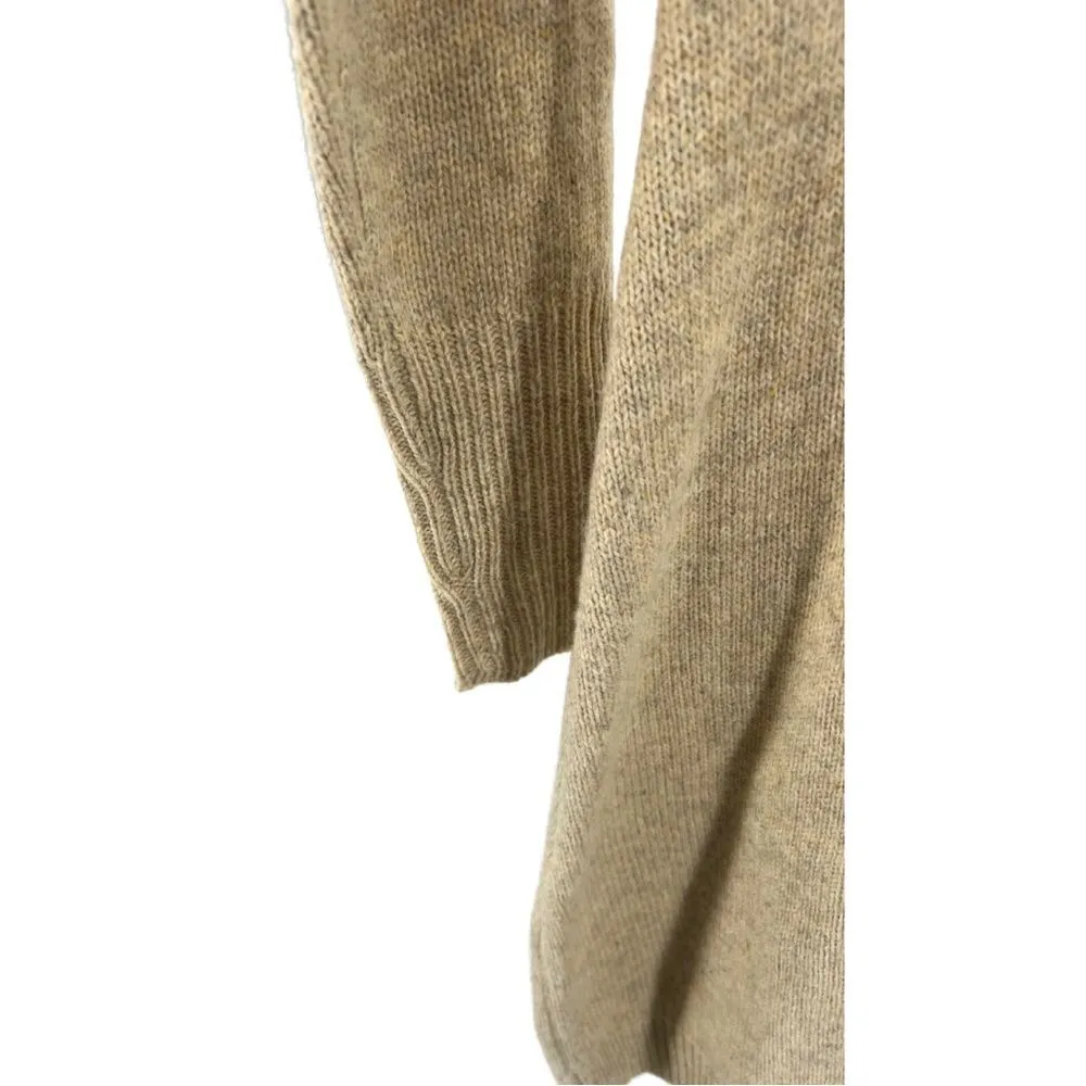 Boston Proper scarf neck sweater dress medium wool blend lambswool neutral - Image 3