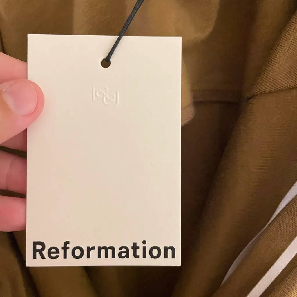 Reformation Carmina Knit Dress Bronze Medium NWT - Image 5