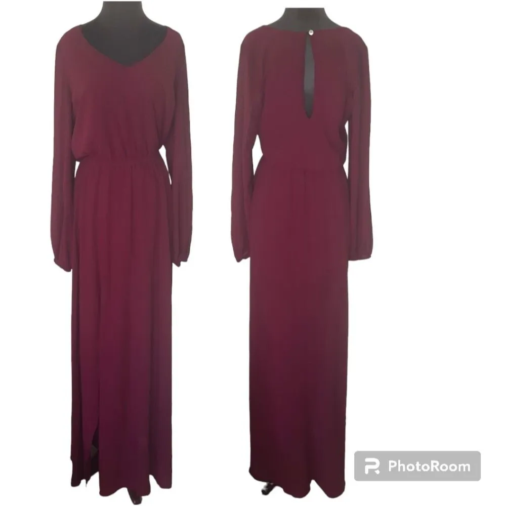 Jocelyn Maxi Dress in Merlot Size Medium - Image 3