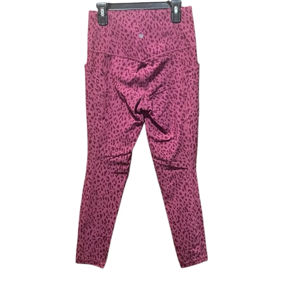 Athleta Salutation Stash Pocket II 7/8 Legging Dot Leopard Vintage Size Small - Image 8