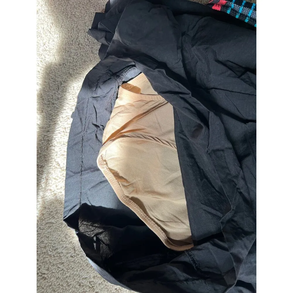 swimsuit one piece striped Vintage 1990s shorts hot pink blue green Size 12 - Image 13