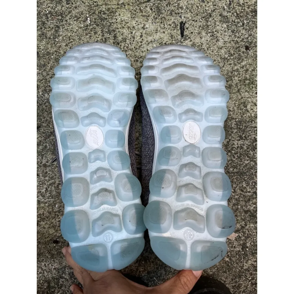 Avia Memory Foam Lace up Lightweight Walking Shoes Gray Blue Lightweight Size 11 - Image 4