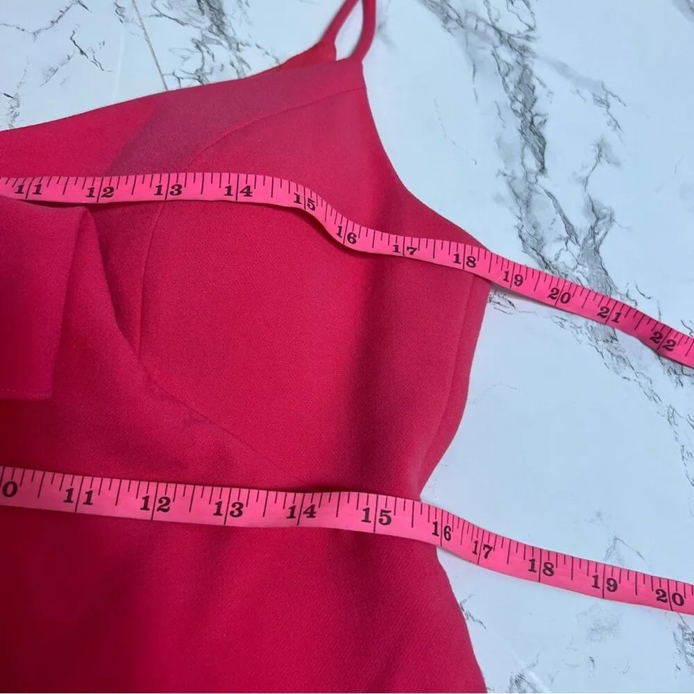 Black Halo Eve Calia ruffle pink maxi dress gown Sz 12 - Image 7