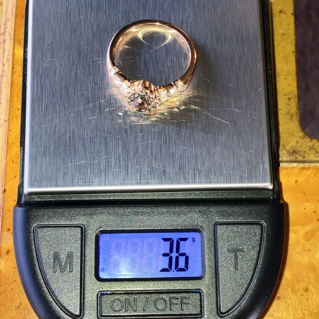 Color Changing Garnet Moissanite Sterling Silver Ring Size 9 Brown - Image 9