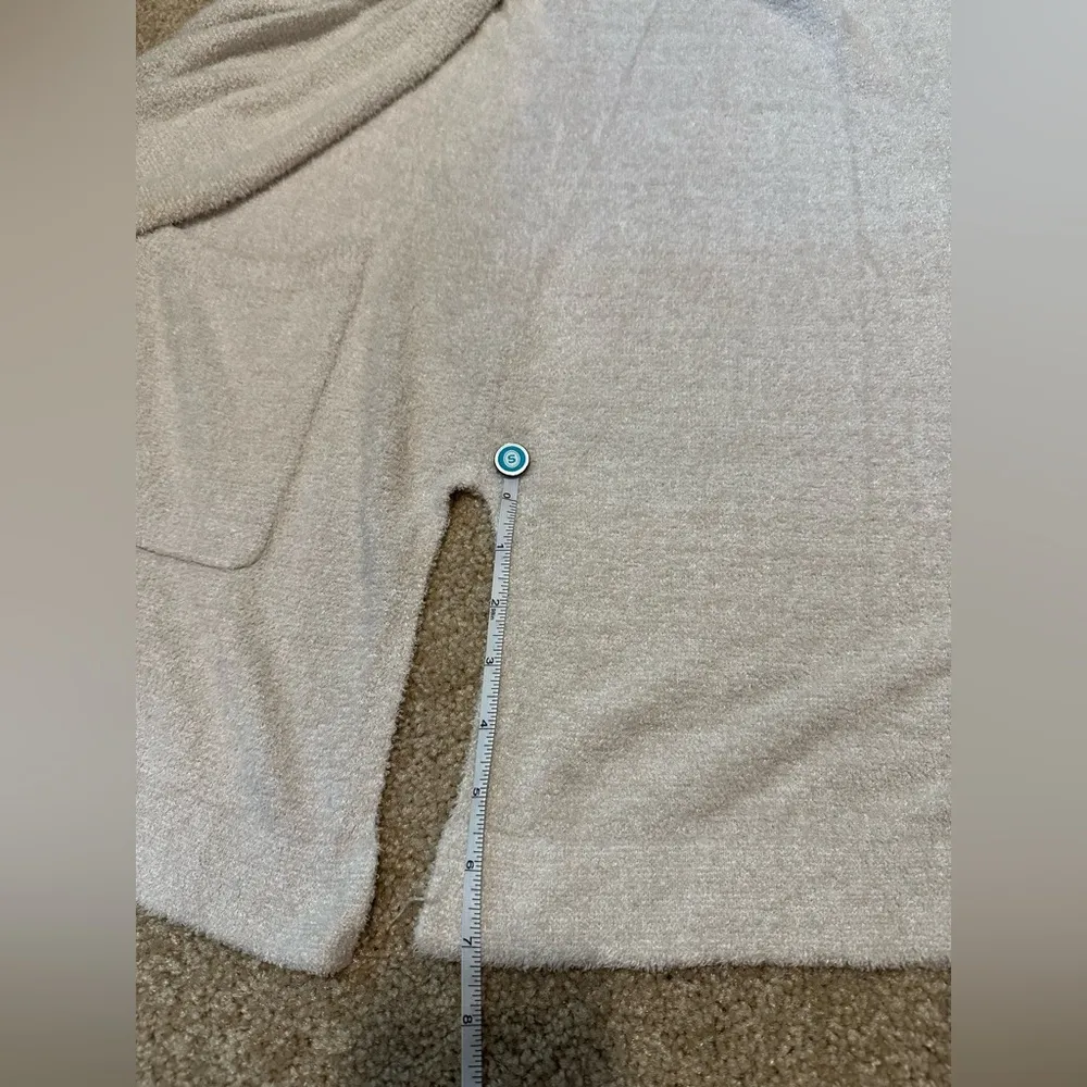 Barefoot Dreams Cozychic Lite Coastal Hooded Cardigan Beige Size L/XL - Image 11