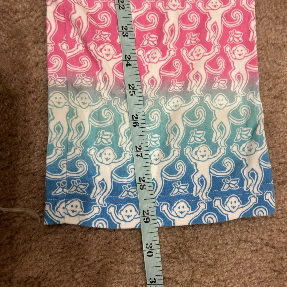 Never Worn Roller Rabbit Blue and Pink Ombré Monkey Henley Pajamas XL - Image 9