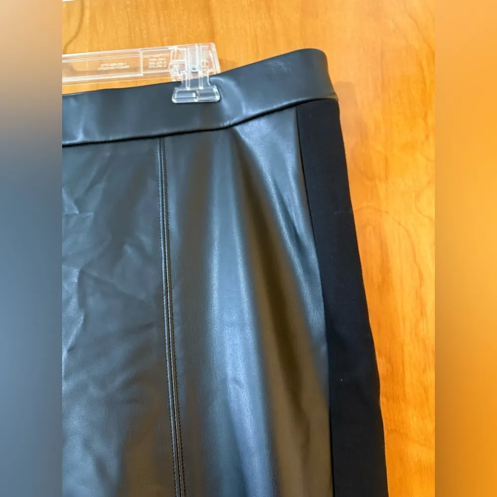 Talbots Portland Faux Leather Legging Pants Side Zip Black NWT Women’s Size 14 - Image 5