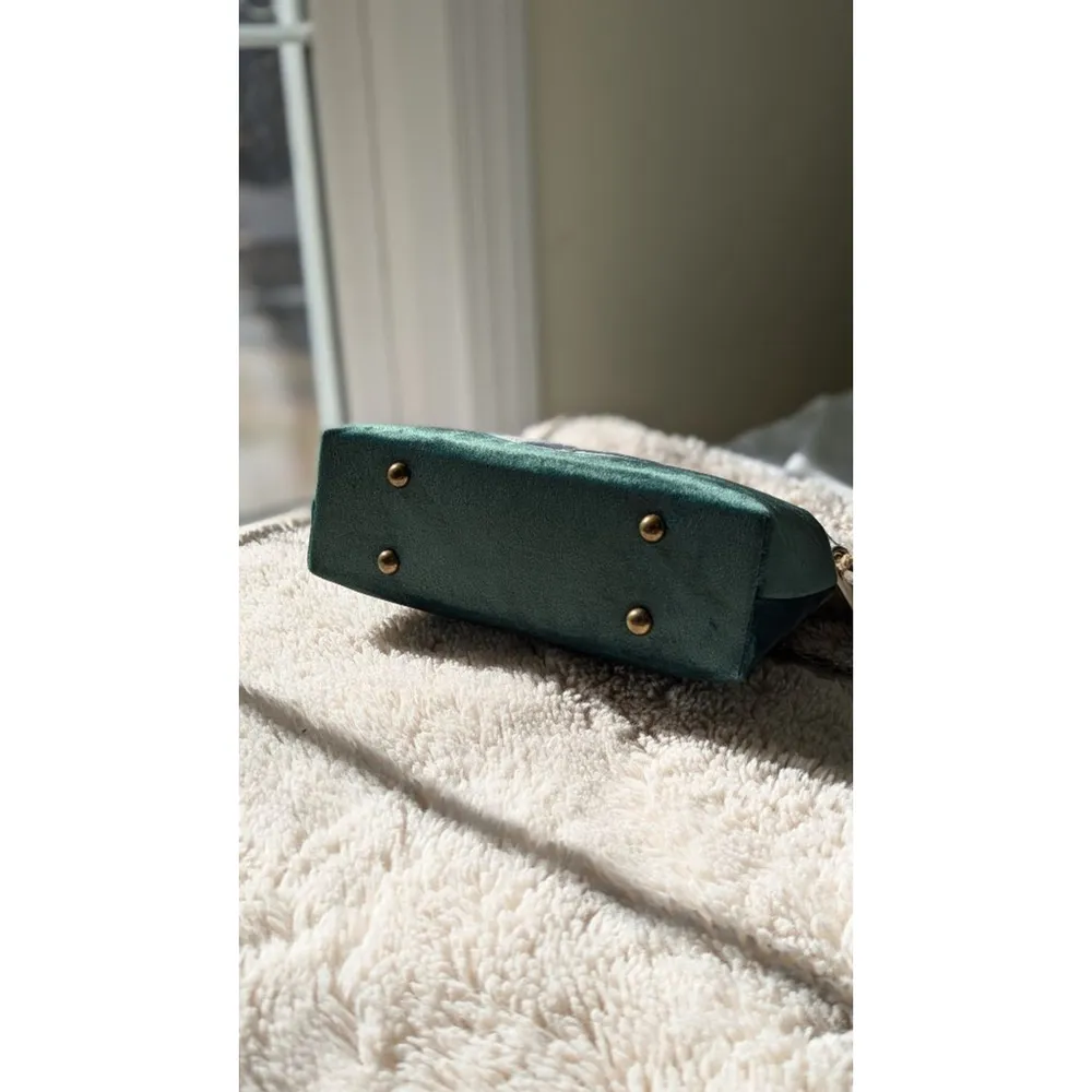 Velvet Tassel Clutch Purse Womens Chinese Style Shoulder Crossbody Bag Green - Image 5