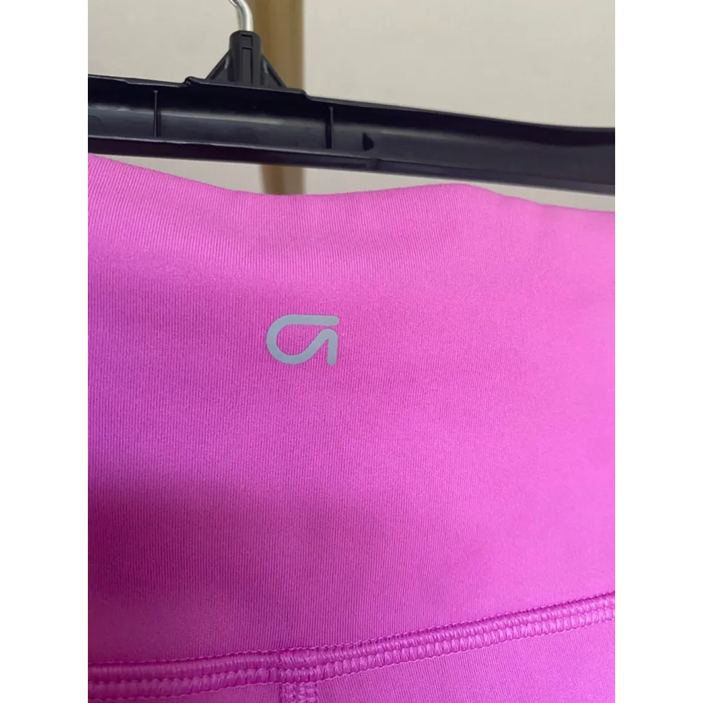 GapFit High Rise Leggings Bright Fuchsia Pink L Barre Pilates Activewear Lounge - Image 5