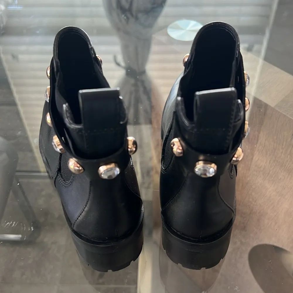 Karl Lagerfeld Paris Porshay Lug Sole Boots in Black, Size 8.5 New w/o Box - Image 7