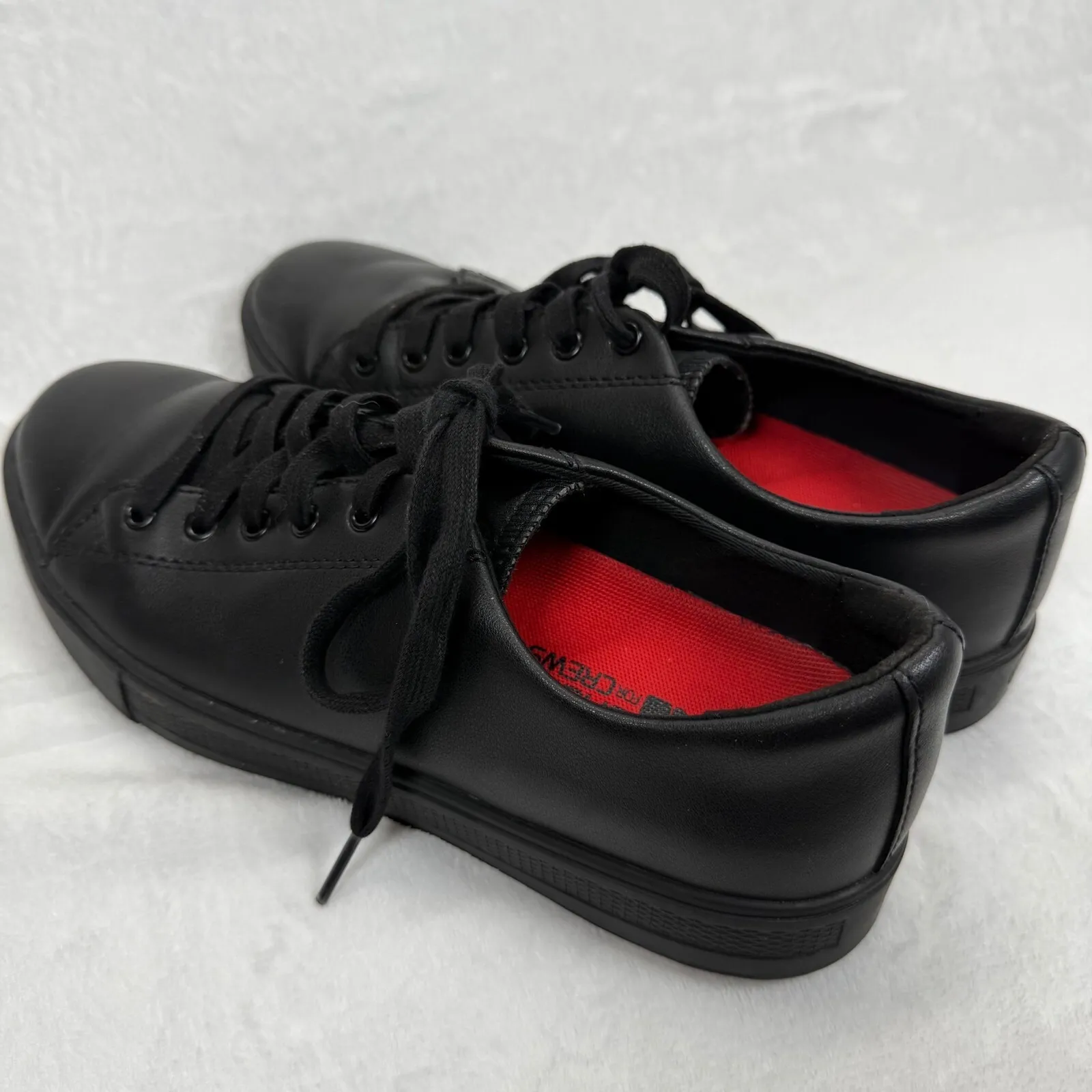 Shoes For Crews Slip Resistant‎ Work Shoes Black Leather Sneakers Size W9.5 - Image 9