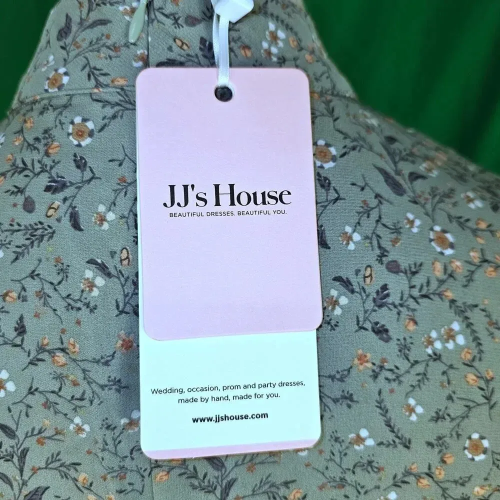 NWT JJ's House Womens Green Floral Prairie Midi Dress XL‎ - Image 8