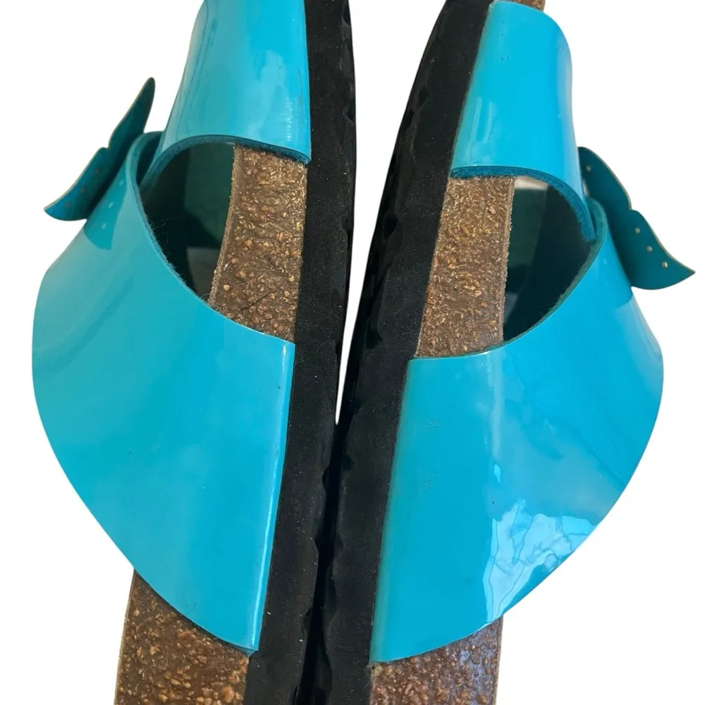 Betula by Birkenstock Bright Blue Butterfly Accent Sandals, Sz EU 41 / US 10 - Image 8