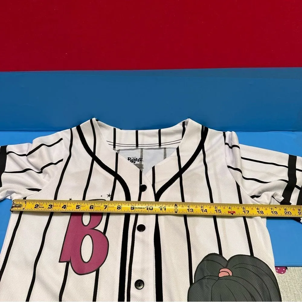 Bratz doll Jersey Top Baseball shirt L White Size L - Image 6