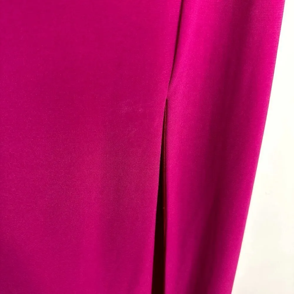 MAC DUGGAL One-Shoulder Jersey Body-Con Gown in Candy Pink Size US 4 - Image 7