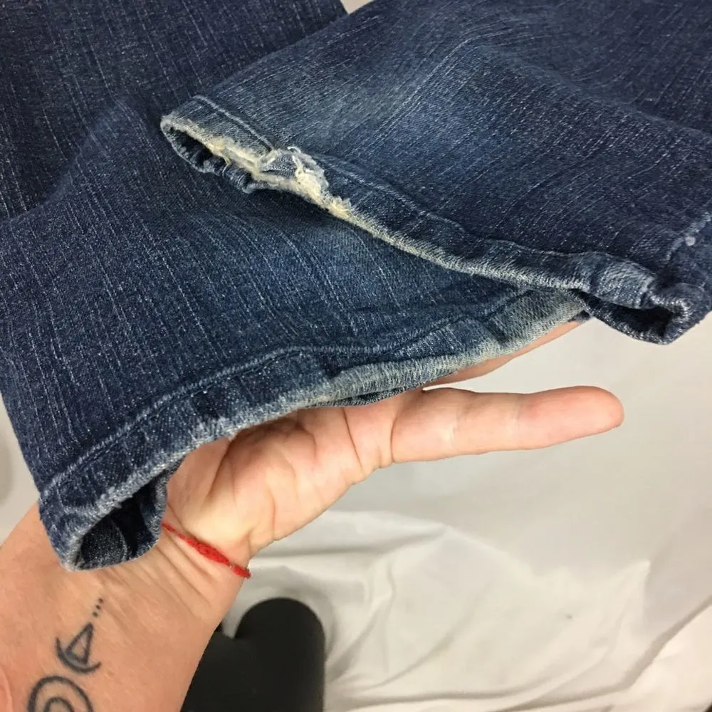 Vintage Guess Daredevil Rhinestone Bootcut Jeans Size 27 - Image 7