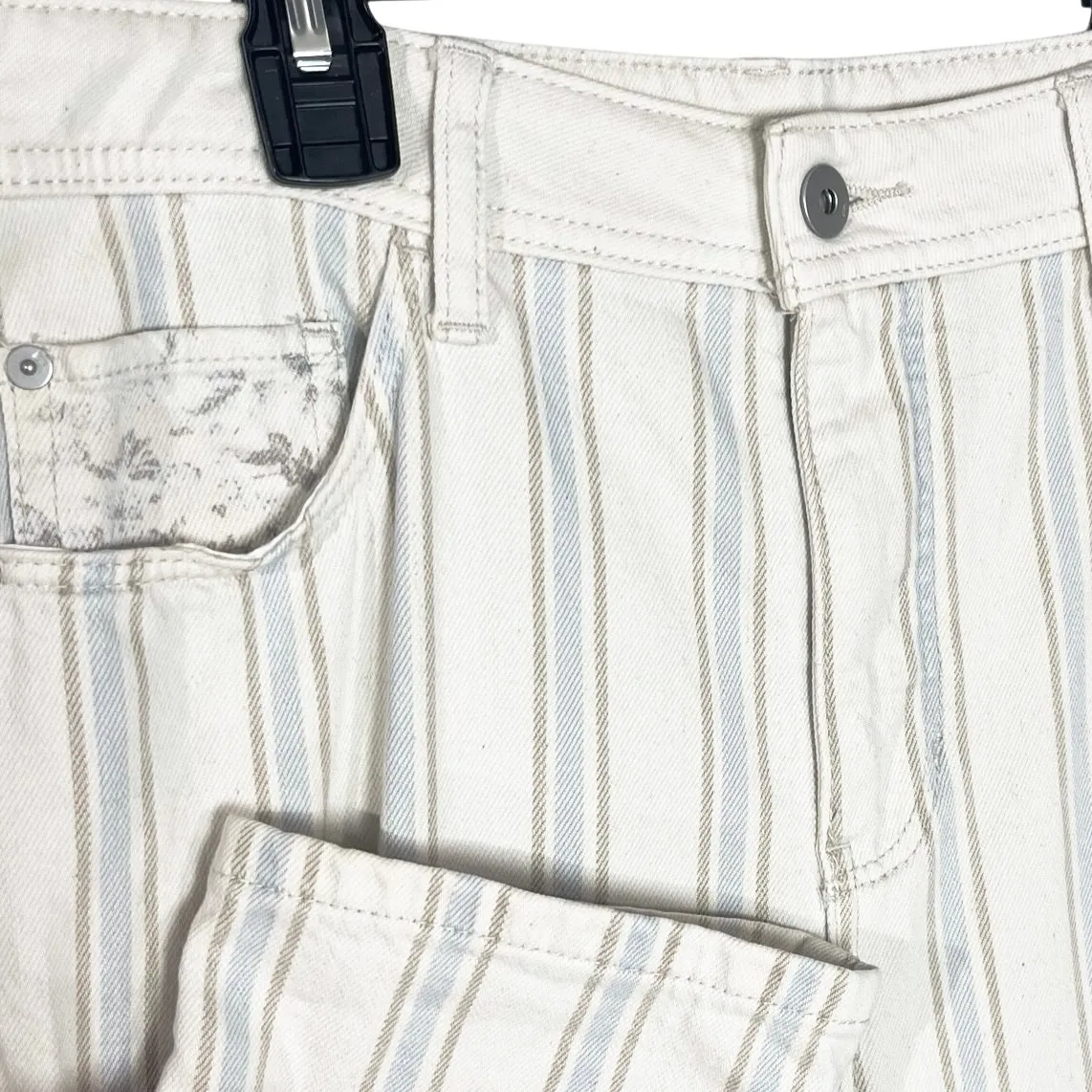 ANTHROPOLOGIE PILCRO Women’s Kenna Cream Striped Floral Slim Pant - Image 2