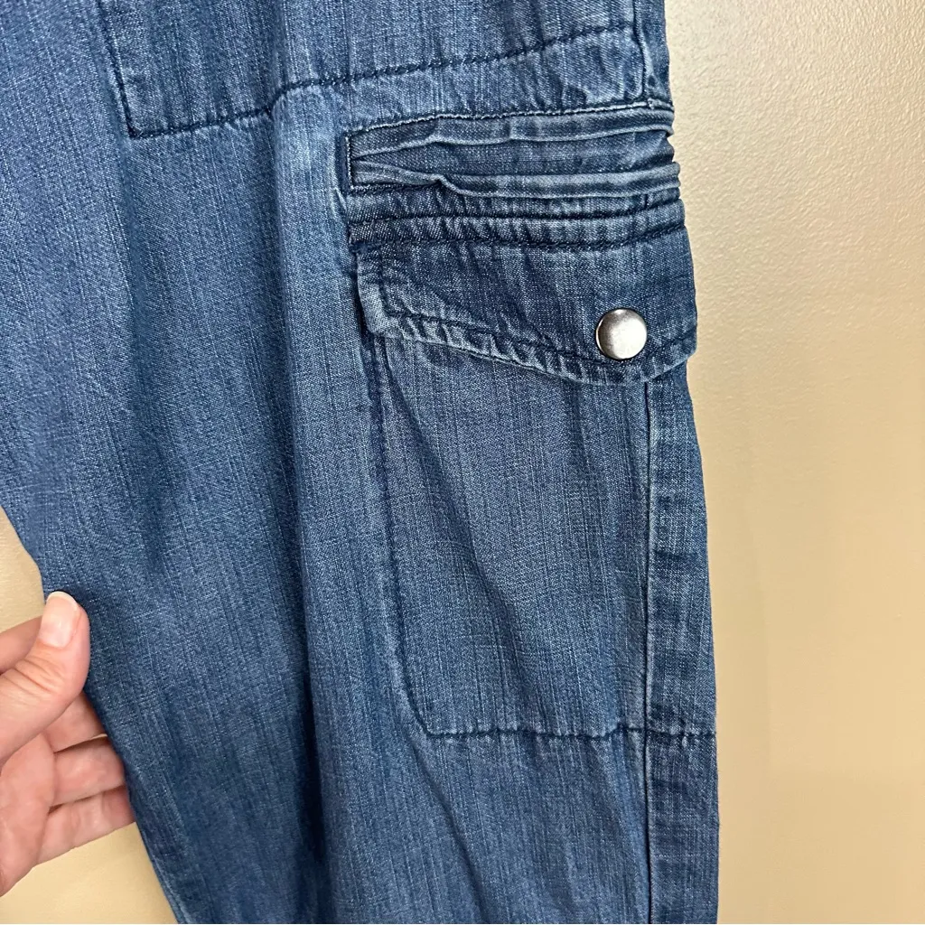 Anthropologie Pilcro And The Letterpress Ultra High Rise Denim Cargo Jogger 10 - Image 8