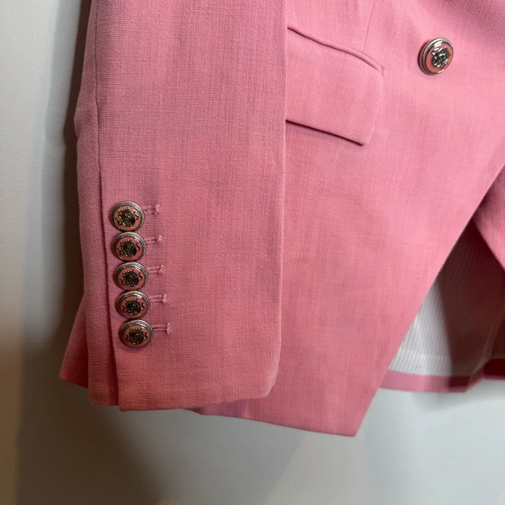 Veronica Beard Miller Dickey Double Breasted Blazer Peony Baby Pink Size 6 - Image 10
