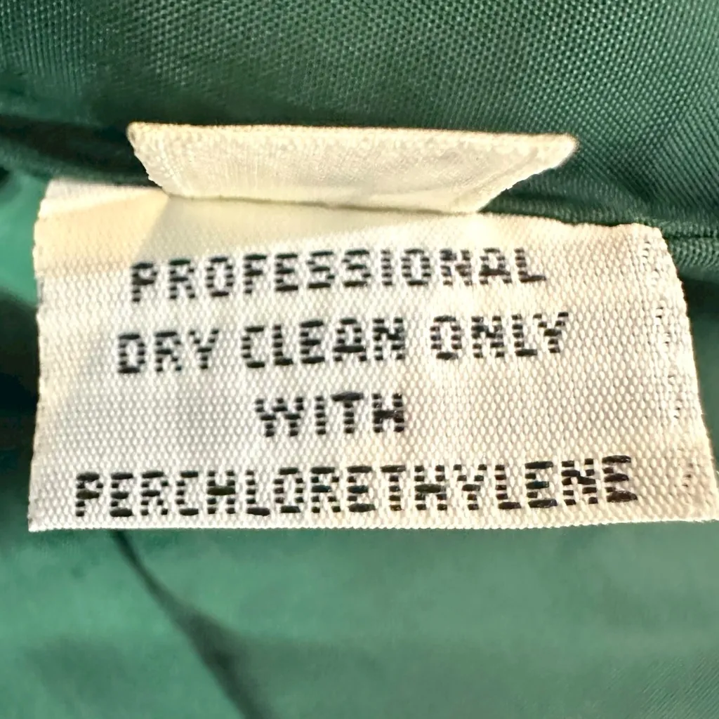 Vintage 80s Edwardian Military Gothic Carlisle Velvet Jacket Forest Green Size 6 - Image 6