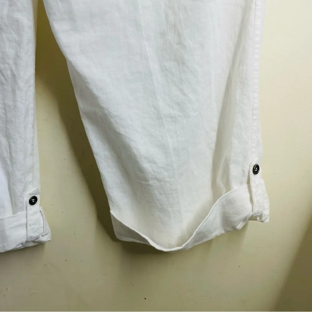 Soft Surroundings Linen Blend Pants White size XL - Image 9
