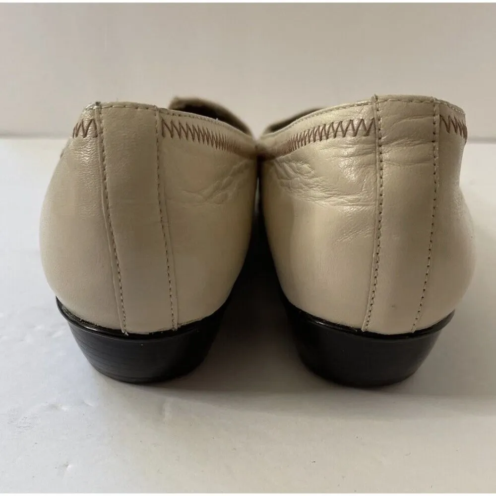 Munro American Lauren Winter White Leather Loafers Shoes Size 12 N HTF - Image 4