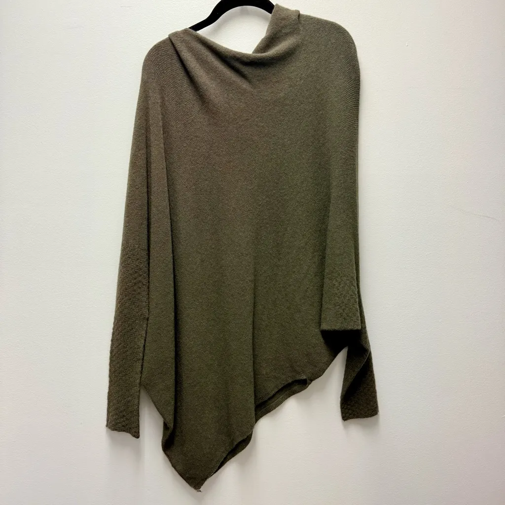 NWT AMAZING EMILIE ASYMMETRIC DRAPED Sweater, Olive Green | One Size Size undefined - Image 3