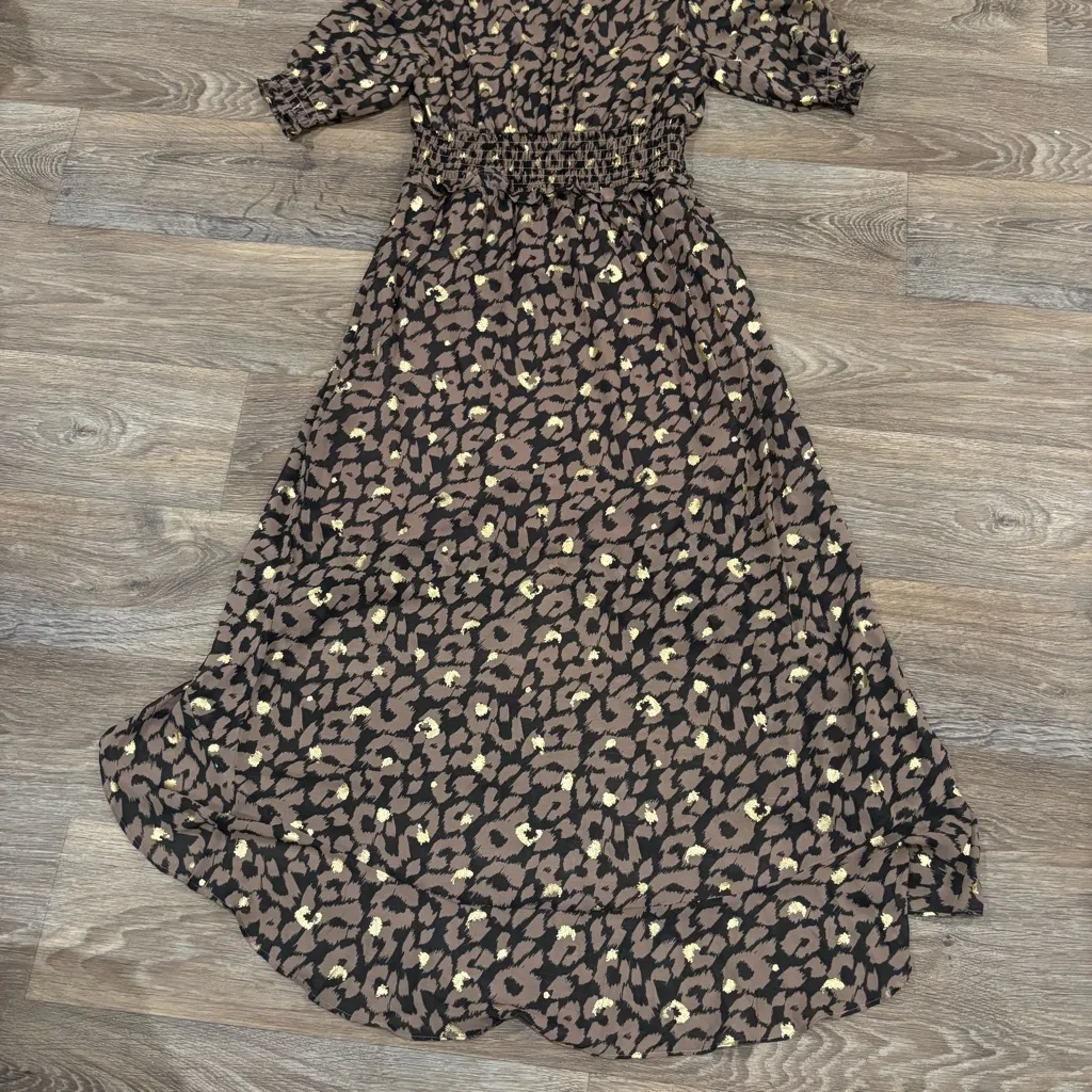 Express Animal Print Maxi Dress with Hi-Low Hemline – Women’s Small Boho Chic - Image 3