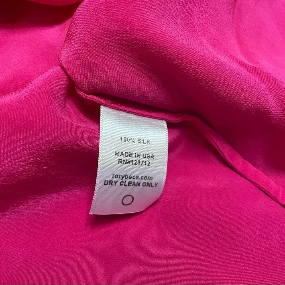 Rory Beca Hot Pink Strappy Silk Slip Dress - Image 6