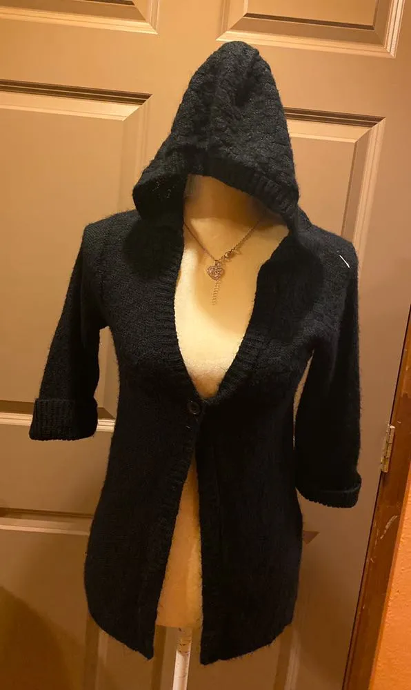 Cover Up Black With Hoodie - Image 2