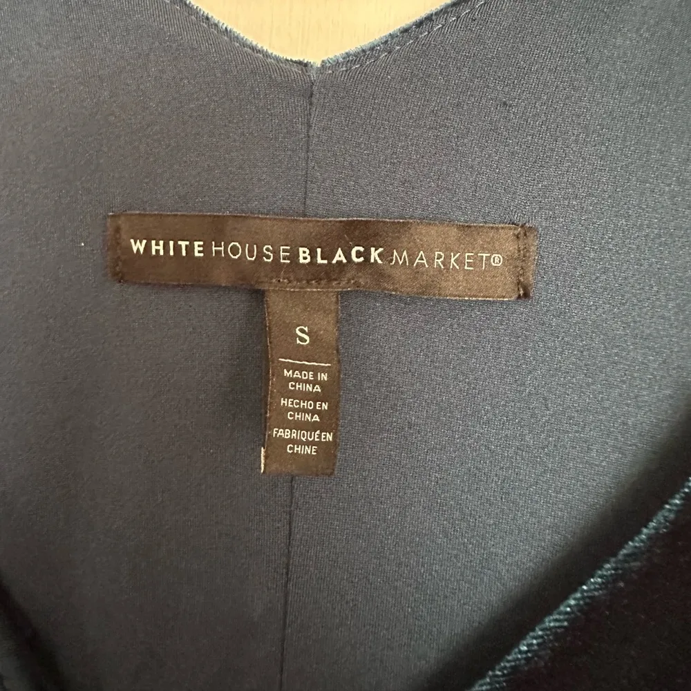 White House Black Market Velvet Embroidered - Image 5