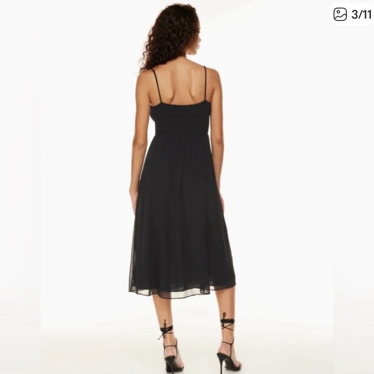 Aritzia Wilfred Genoa Midi Dress Size Small Black Classy Feminine - Image 2