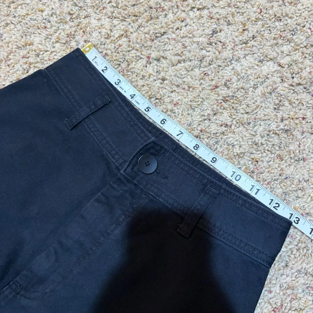 Zara Marine Straight Wide Leg Jeans Frayed Raw Hem Black High Waist - Image 11