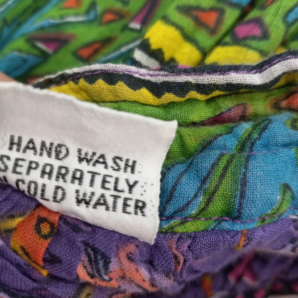 LeMieux M Cotton Boho Fish Maxi Skirt Orange Size M - Image 6