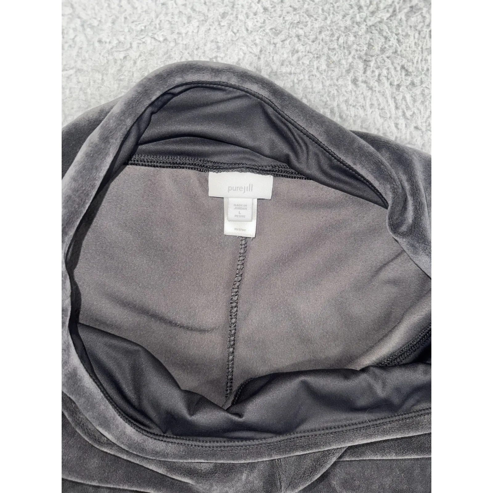 Pure Jill Pull‎ On Pants Women Large Velvet Velour Soft Minimalist Steampunk - Image 9