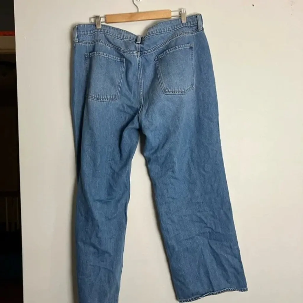 Old Navy Plus Size Mid Rise Baggy Loose Straight Leg Agnes Jeans - Image 7