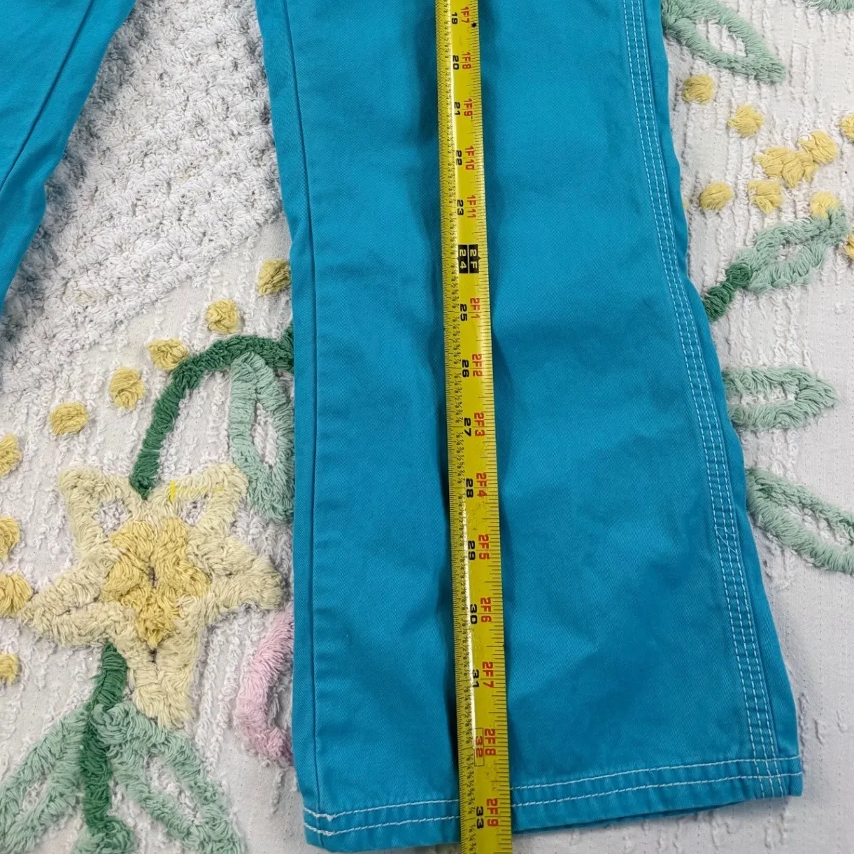 Polo Jeans Co Ralph Lauren Bright Blue Cargo Pants Women's Size 6 Workwear - Image 3