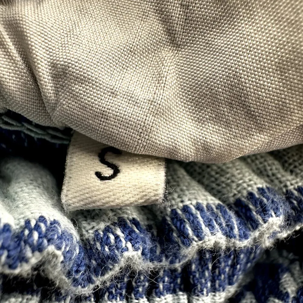 Cecilie Copenhagen Judith Fluted Shirred Cotton Jacquard Mini Dress Blue Small - Image 4