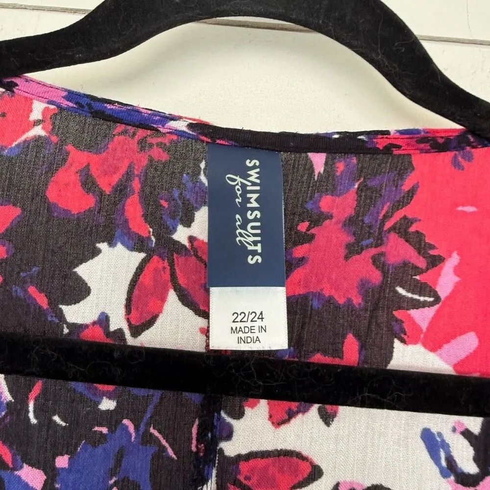 Swimsuits for All Women’s 22/24 Patterned Swim Cover Up Beach Pool Summer - Image 3