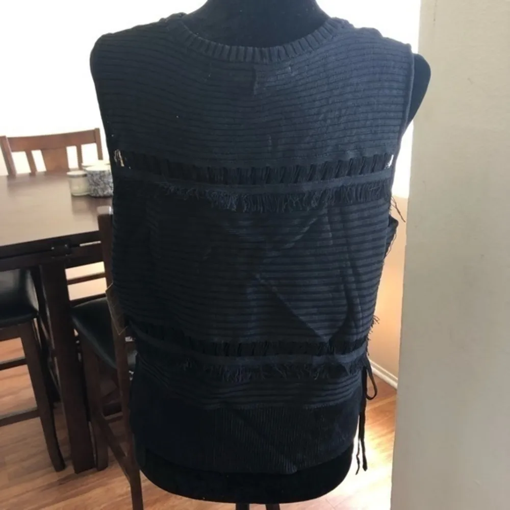 Rachel Roy Womens June Illusion Fringe Tank Top - Image 6