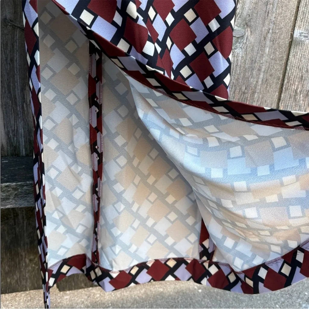 ZARA EUC  Geometric Side Slit Column
Maxi Dress - Image 8