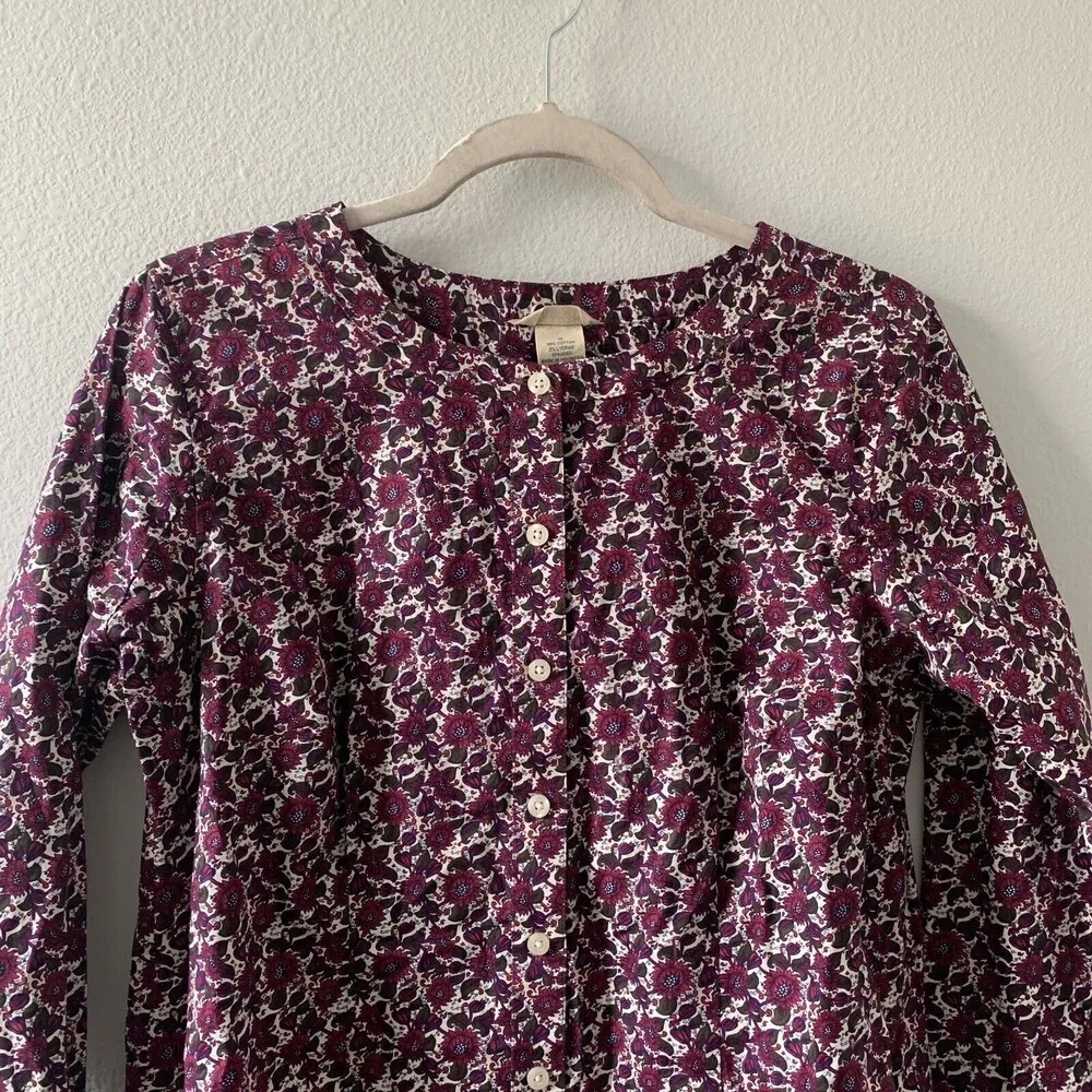 Duluth Trading Co Womens Size Small Multicolor Floral Stretch Button Up Blouse - Image 2