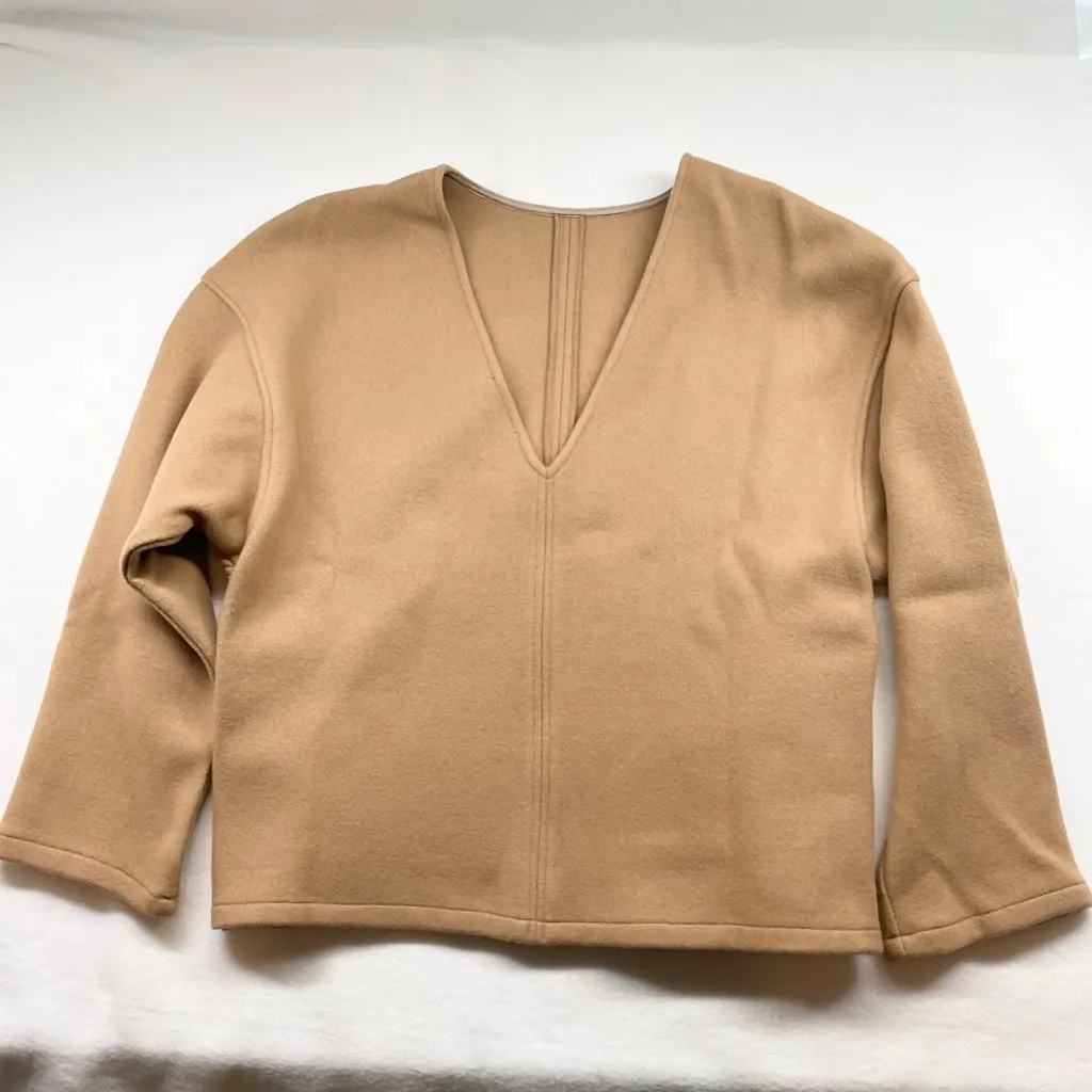 NWT ROSAE PARIS brown camel sweater Le DANY sold wool oversized 34 bust37 US2 - Image 4