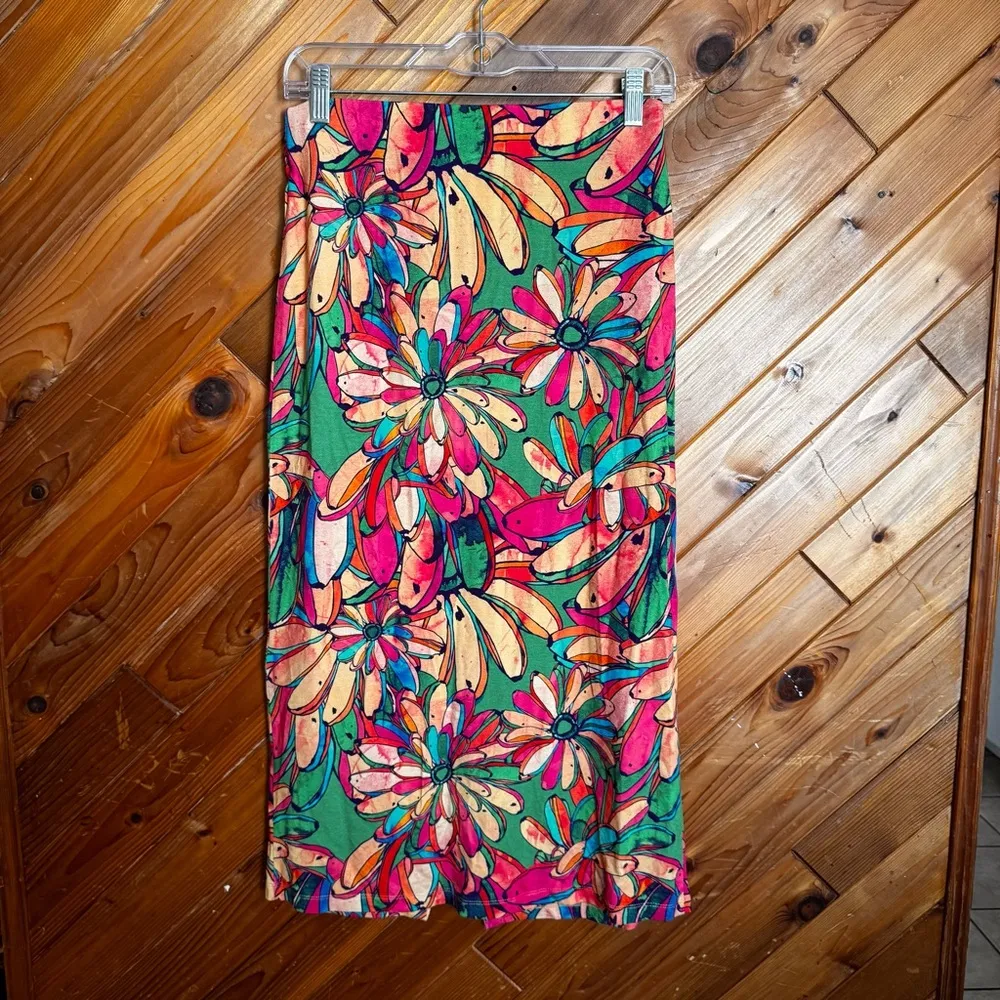 Farm Rio Getaway Midi Skirt  Size Small - Image 5