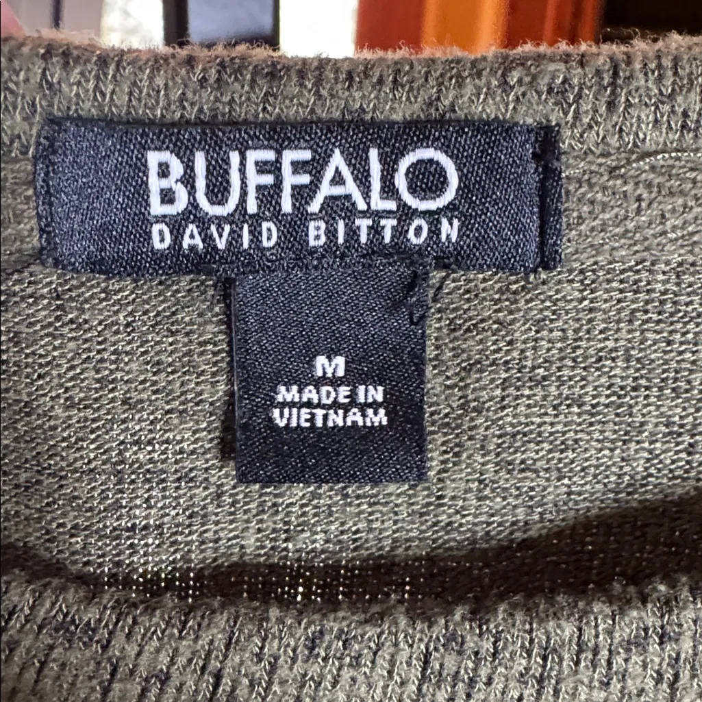 Buffalo David Bitton Soft Green Knit Pullover Top | Cozy Raglan Sweater | Size M - Image 3