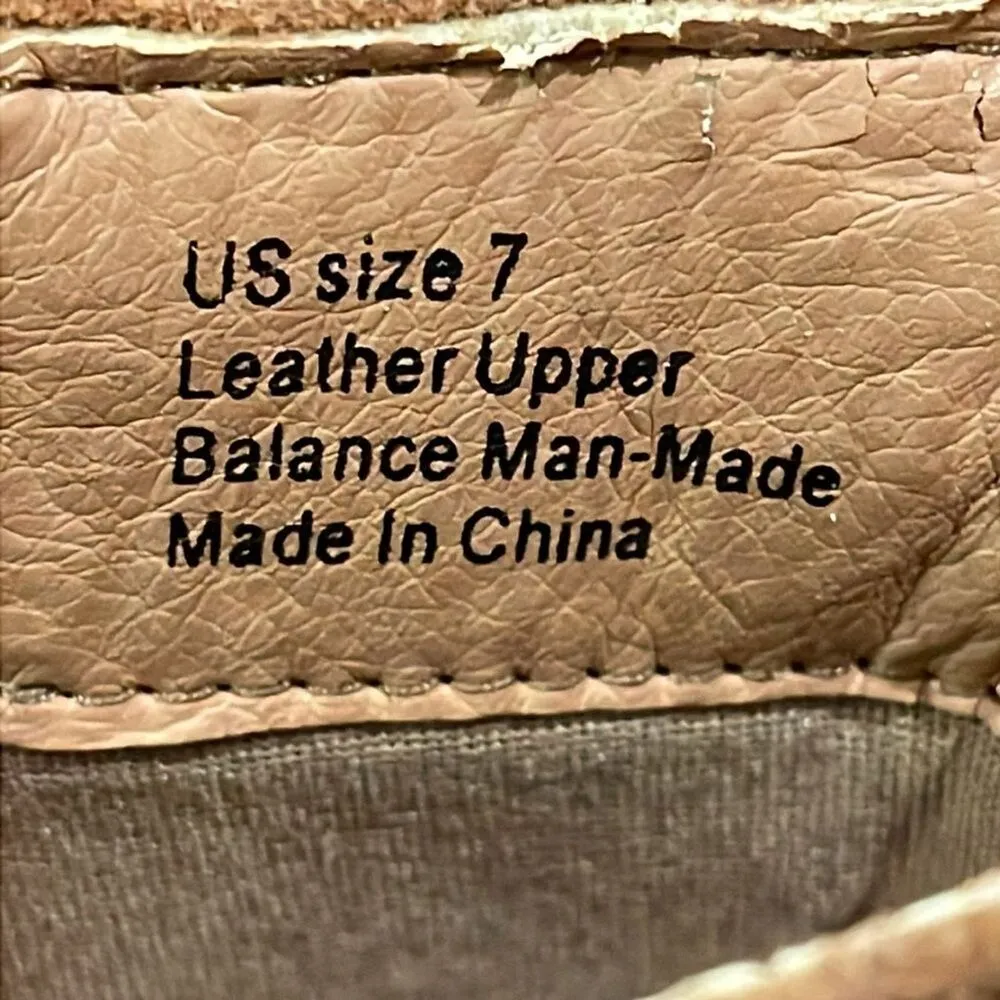 Sbicca Vintage Collection Brown Suede Leather Fringed Ankle Boots Womens Size 7 - Image 2