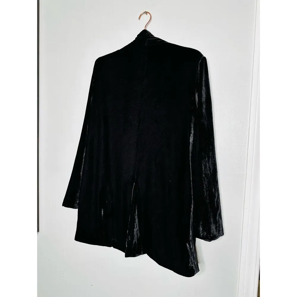 Endless Rose  Black Velvet Single Button Front Blazer Size Large - Image 8